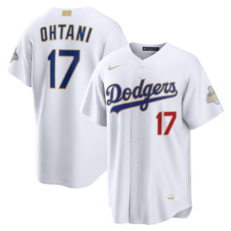 Youth Los Angeles Dodgers #17 Shohei Ohtani Nike White 2026 Gold Collection Stadium Jersey