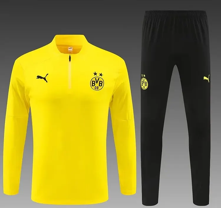 24-25 Dortmund yellow training suit half-pull set
