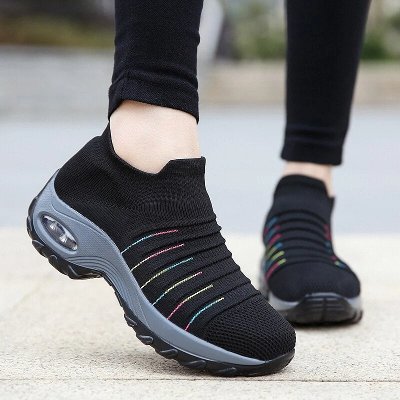 New Platform Sneakers Women Shoes Breathable Casual Shoes Woman Fashion Height Increasing Ladies Shoes Zapatos De Mujer