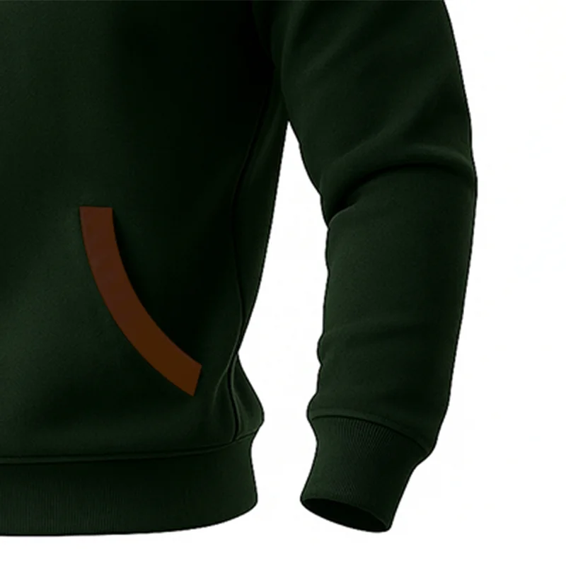 Men's Autumn/Winter New Outdoor Casual Half-Zip Hooded Sweatshirt-inspireuse