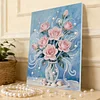 (30x40cm)DIY Pearl Painting Framed Flower Handmade Pearl Material Art Kit Living Room Decor
