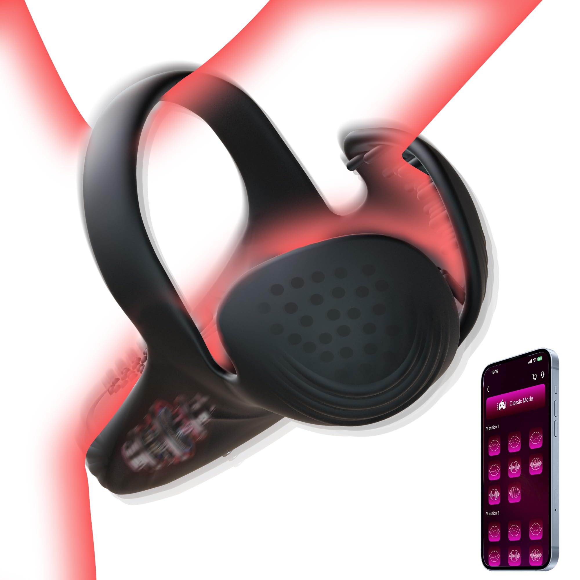 Throbb - App-Controlled Vibrating Cock Ring for Personalized Pleasure and Ultimate Climax By Rose Toy