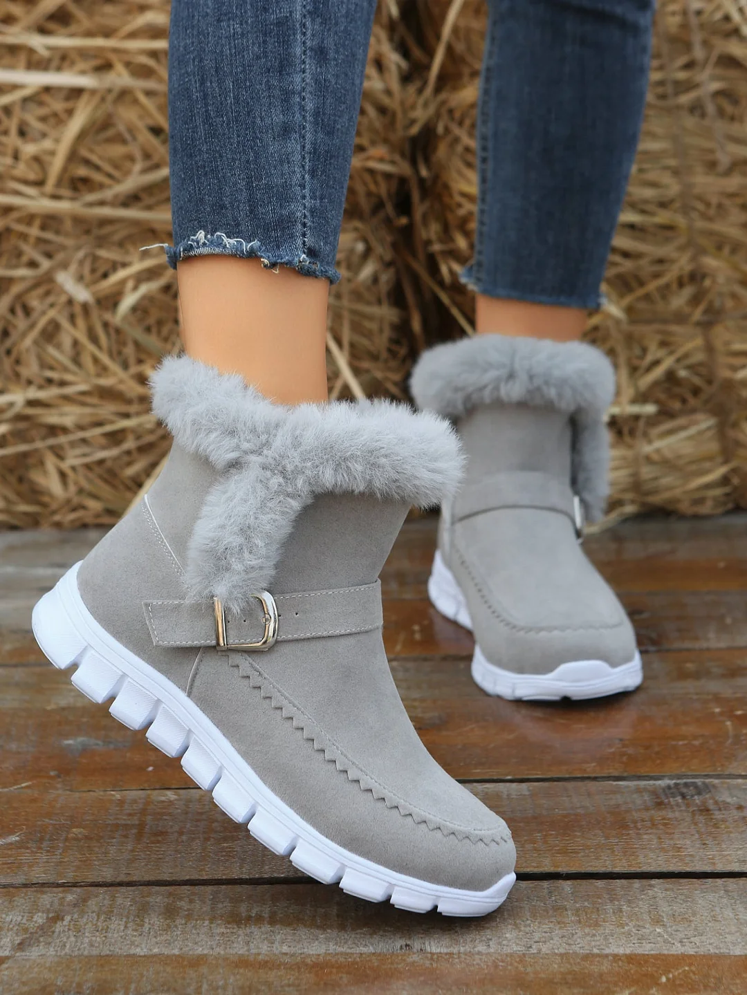Orthopedic Women Boots Winter Fur Lining Extra Comfortable Warm Fashion Snow Boots