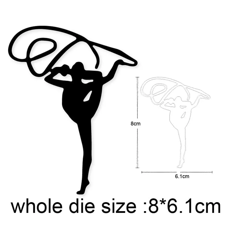 Girl Dancer Ballet Yoga Metal Cutting Dies Stencil For DIY Scrapbooking/Photo Album Decor Embossing Paper Card Making Craft Dies