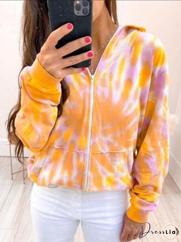 Women's Tie-dyed Colorful Coat