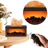 Fireplace Air Humidifier Waterless Auto-Off Aroma Diffuser for Home Decor Gift