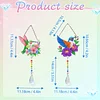 2pcs Flower Bird Diamond Painting Double-sided Crystal Window Suncatcher Craft Set Birthday Gifts Home Garden Decor Hanging Kit