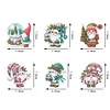 (US Local)6pcs Xmas Gnome  DIY Diamond Painting Art Pendant Wall Door Decoration