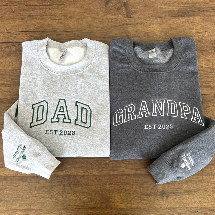 Custom Embroidered Dad Sweatshirt Wearecall