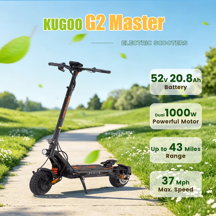 KUKIRIN G2 Master Electric Scooter | Sleek Dual 1000W Motor Off-Road Scooter