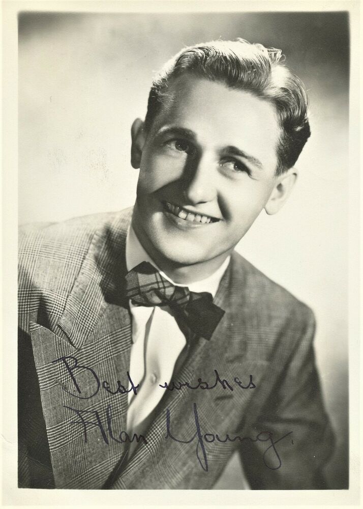 Vintage ALAN YOUNG Signed Photo Poster painting