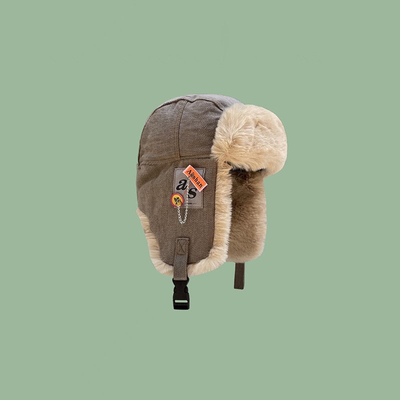 Rachel Thickened Winter Fur Hats - Grey