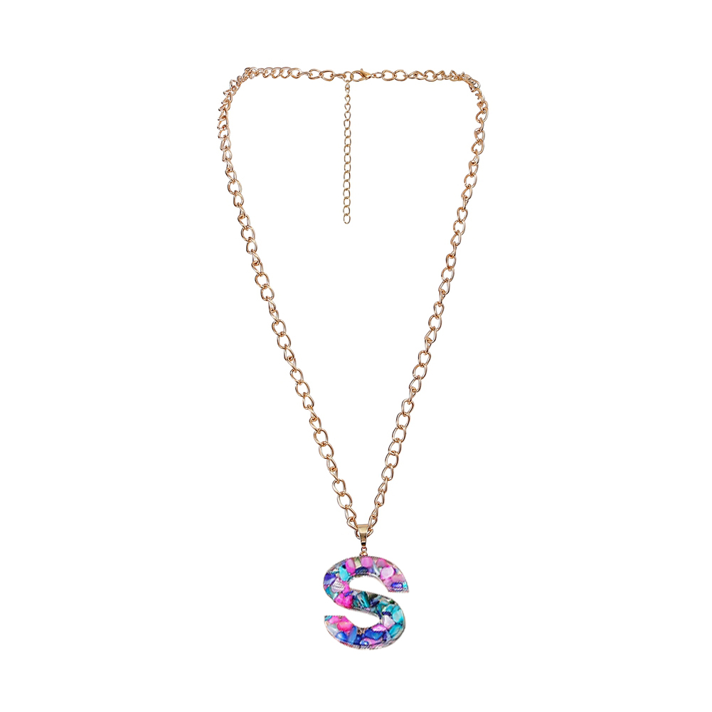 

26 Letter Charm Necklace A-Z Alphabet Pendant Hip Hop Sweater Chain Jewelry, 501 Original