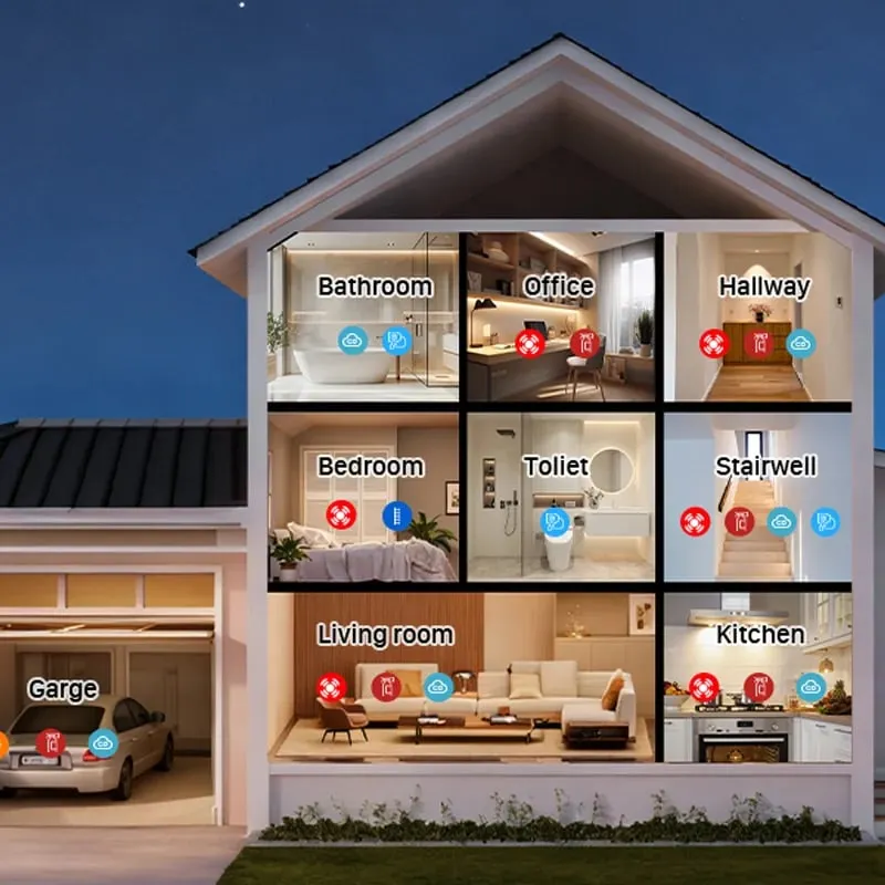 Color LCD display home safety detector with two second data refresh