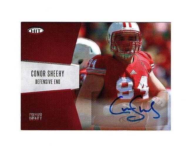 Conor Sheehy Wisconsin Badgers signed autograph 2018 HIT Draft rookie card