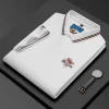 Men's New Business Casual Embroidered Lapel Polo Shirt