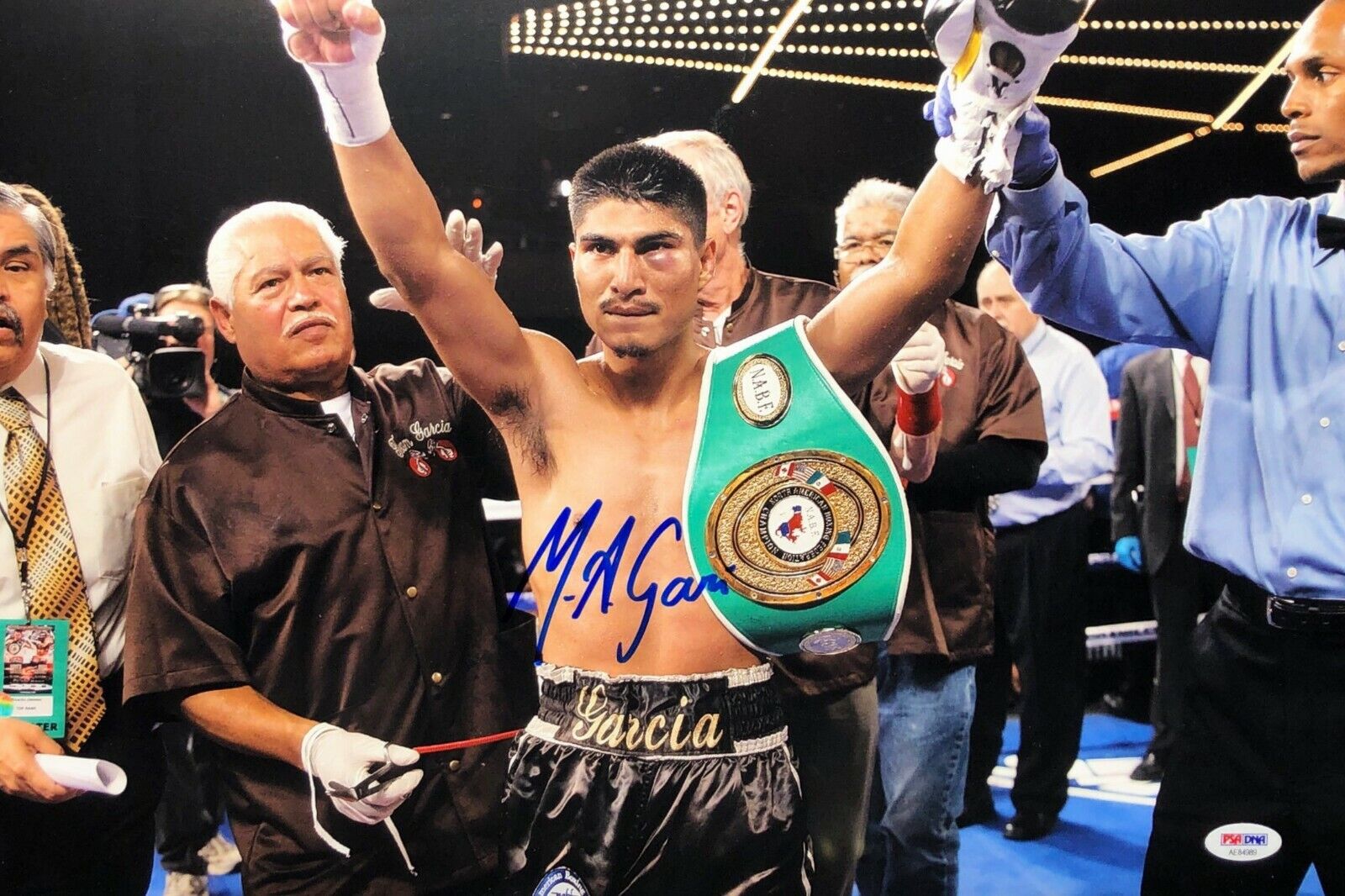 Mikey Garcia Signed Boxing 12x18 Photo Poster painting PSA AE84989