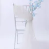 20PCS Wedding Chiavari Chair Decor 200cm Flowing Gauze Curtain Cloth
