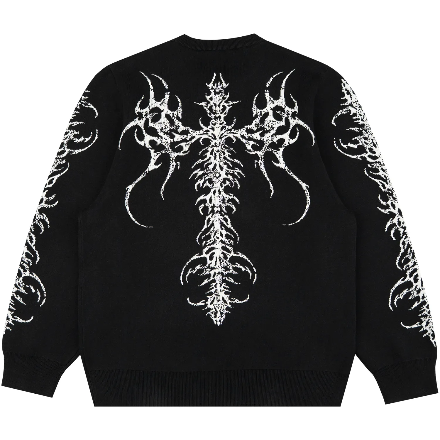 TRIBAL KNITTED SWEATER BLACK