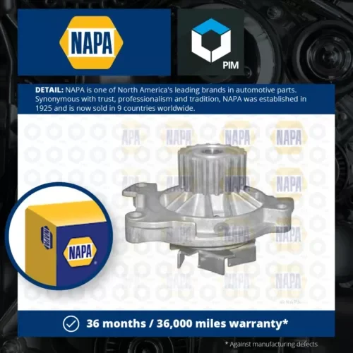 Water Pump fits VOLVO 960 964, 965 2.4D 90 to 94 D24TIC Coolant NAPA 8692839 New Parts