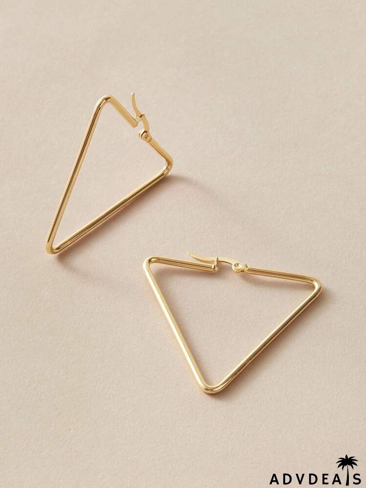Geo Design Hoop Earrings