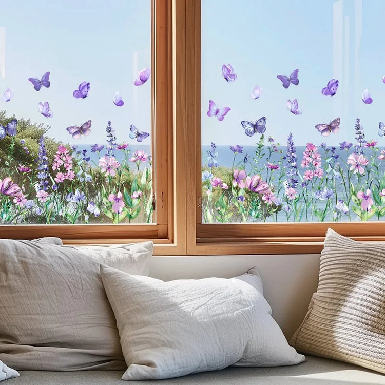 💐49% off this week 💐colorful floral bouquet window sticker🖼️