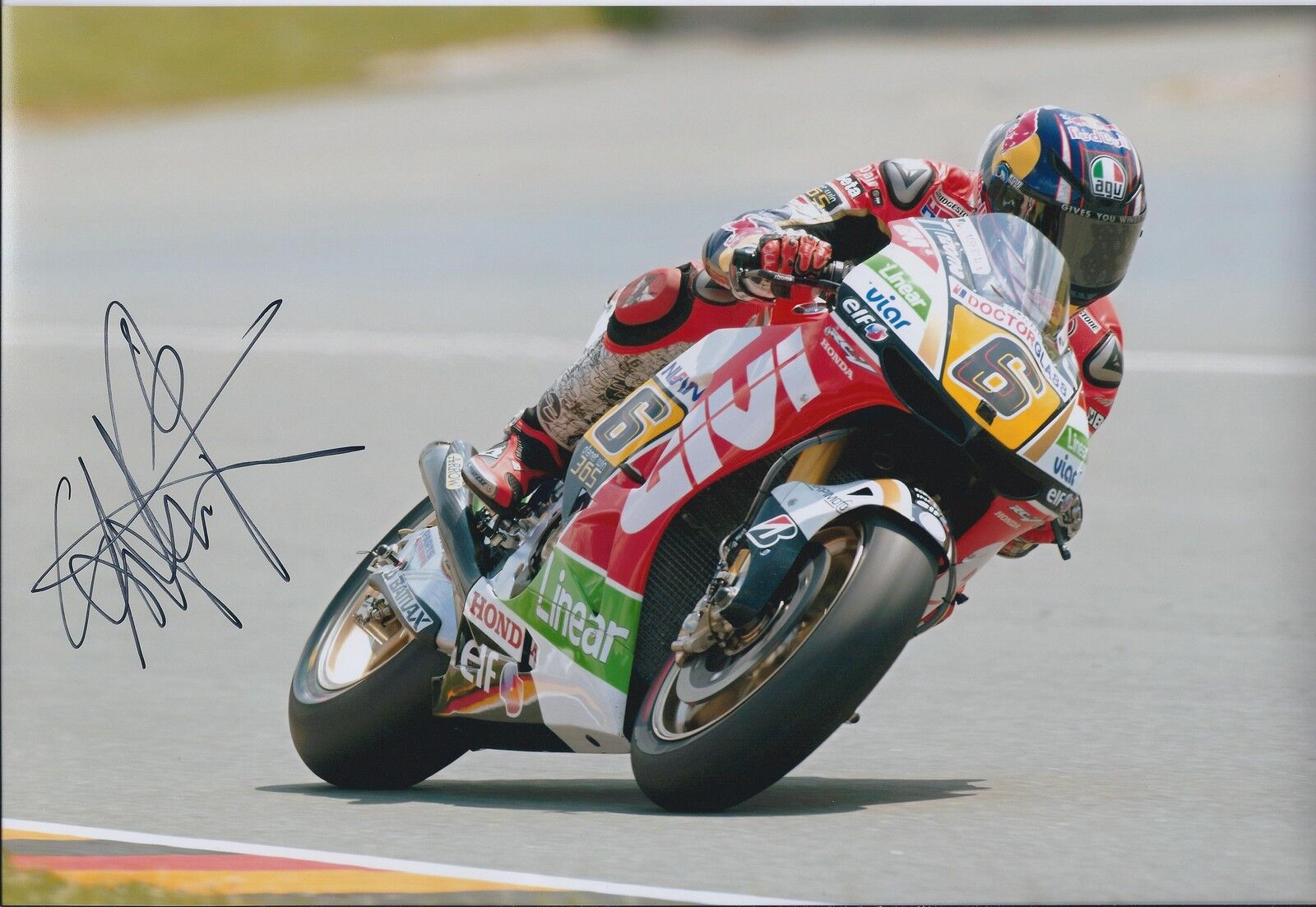 Genuine SIGNED Stefan BRADL 12x8 Photo Poster painting MOTO GP ELF HONDA Autograph AFTAL COA