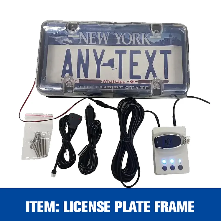 Remote-Controlled Hidden License Plate Frame