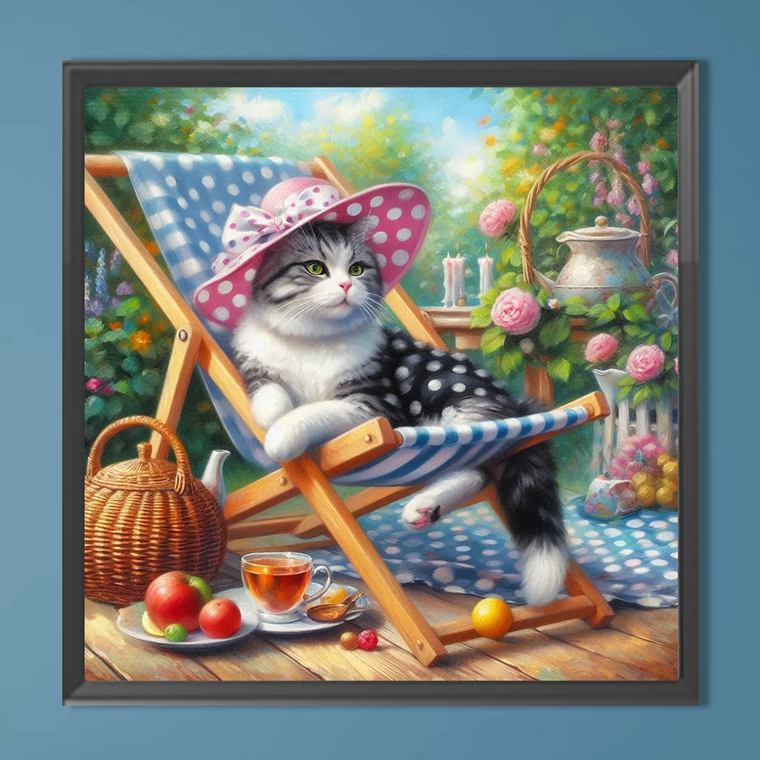 Diamond Painting - Full Round Drill - Cat(Canvas|Canvas|40*40cm)