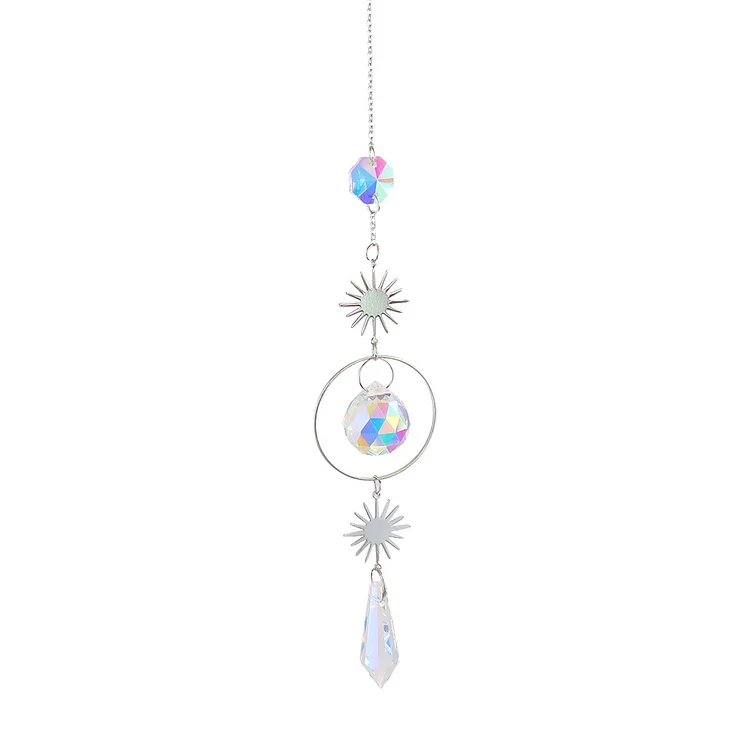 Crystal Wind Chime Pendant Lighting Ball Hanging Garden Window Home Decor gbfke