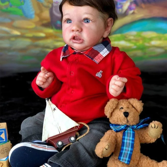  Realistic 22'' Justin   Reborn Baby Doll - Give for Baby Christmas Gifts - RSDP-Rebornbabypuppen-Rebornbabypuppen.de