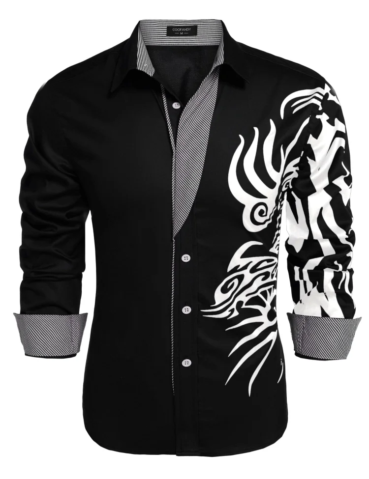 Print Dress Shirt (US Only) QueenFunky