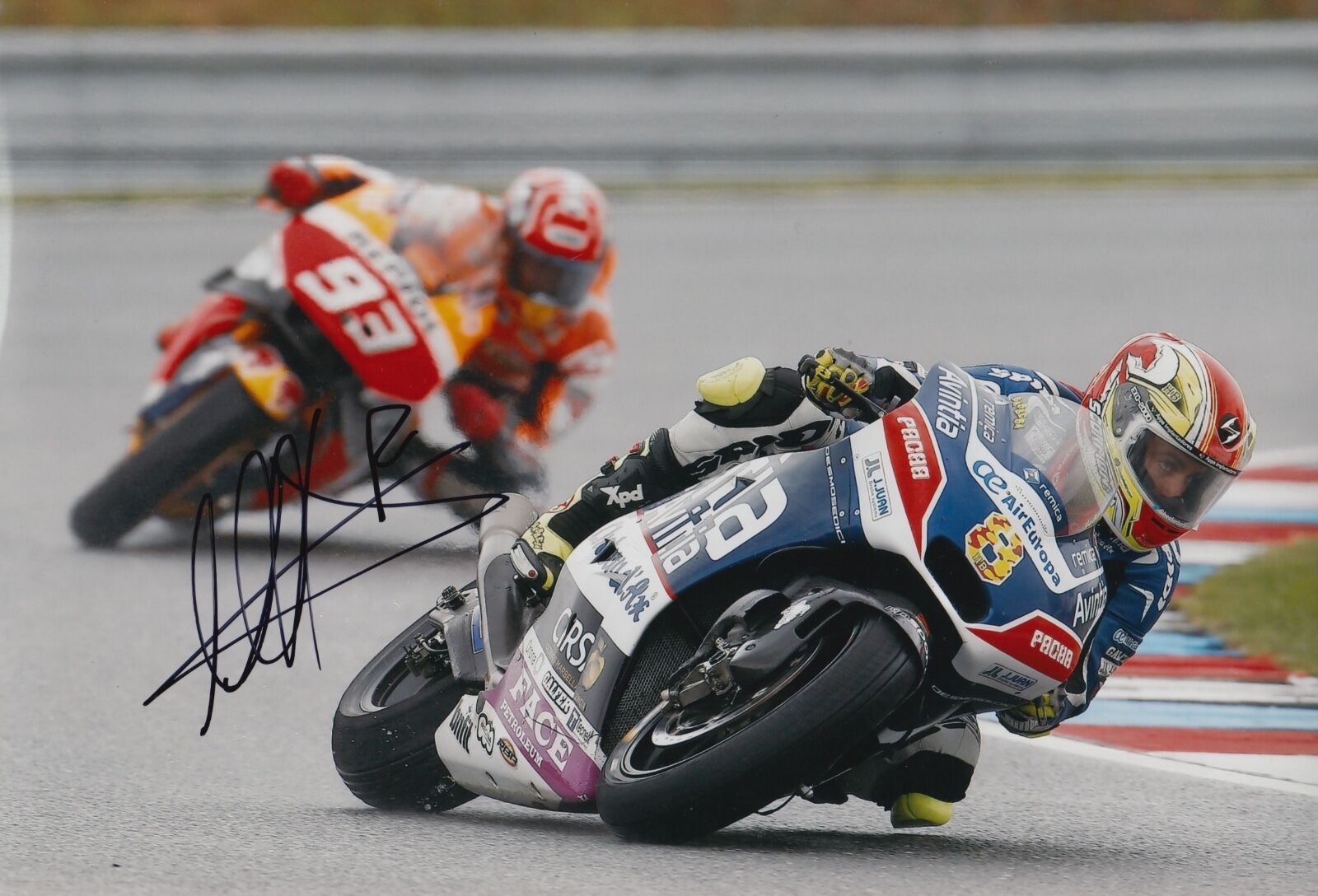 Hector Barbera Hand Signed 12x8 Photo Poster painting Avintia Racing Ducati 2016 MOTOGP 2.