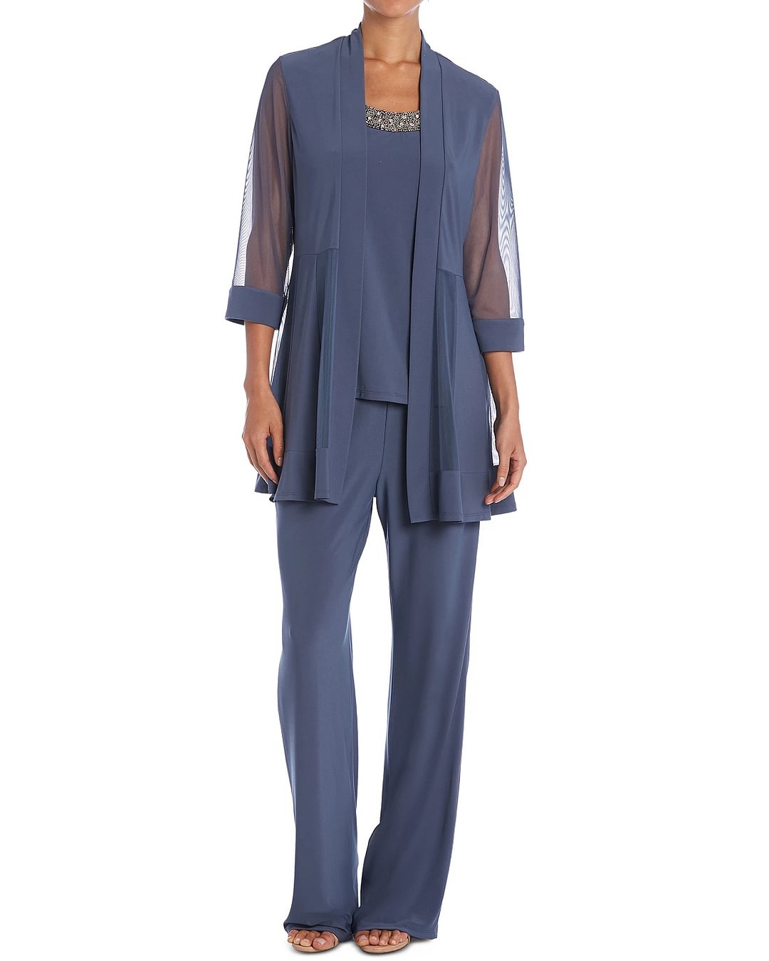 Embellished Layered-Look Pantsuit
