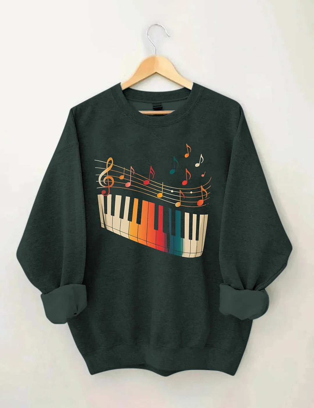 Colorful Piano Keyboard Music Sweatshirt