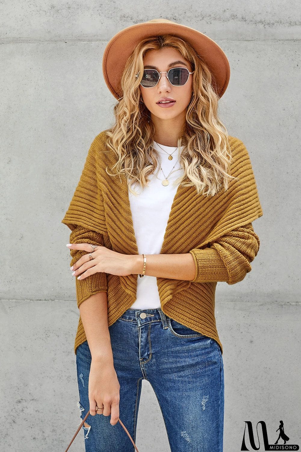 MidiSono - Cashmere Blend Convertible Cardigan