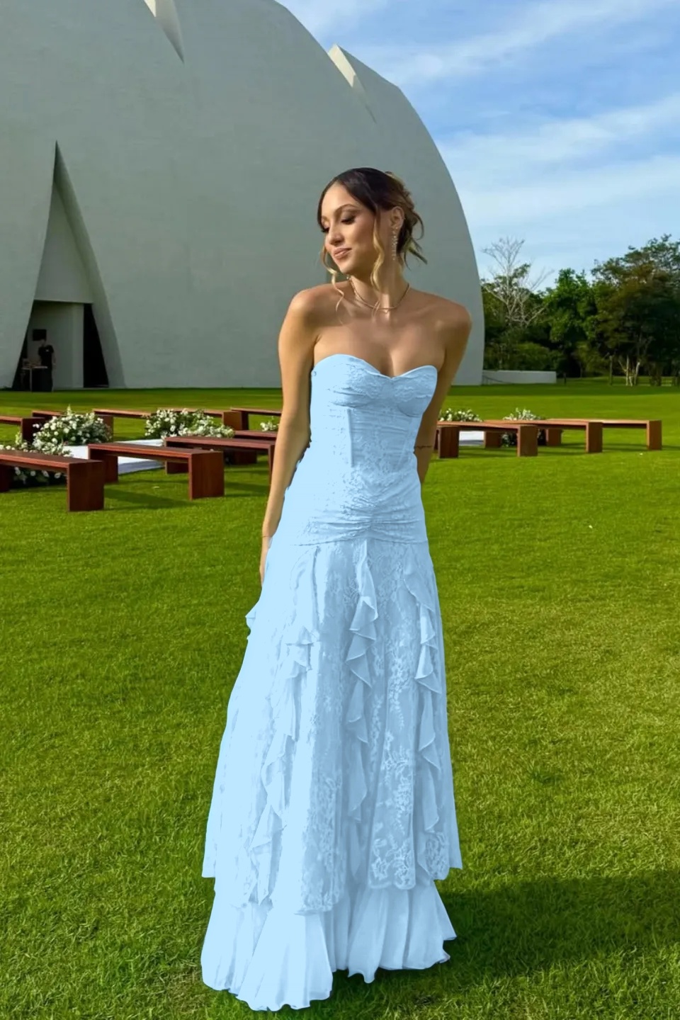 mint green strapless prom dress Mint Green Strapless A-line Long Prom Dress Evening Dress With Beading   SELINADRESS
