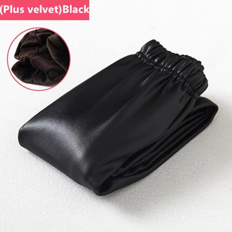 Winter Girls Leggings Kids Leather Leggings Pencil Pants Children Warm Trousers PU Leather Legging Slim Leather Pants For Girls