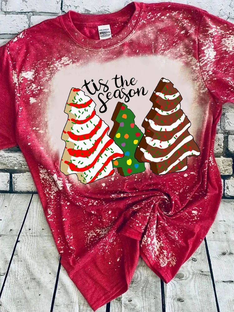 Tis The Season Christmas Tie Dye Matching T-Shirt