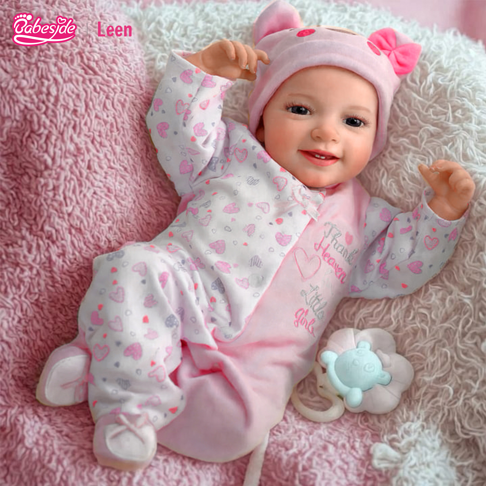 Babeside Smiling Reborn Baby Leen 20'' Little Infant Girl Best Gift for Kids