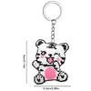 Tiger Beaded Counted Cross Stitch Ornament Kit Cross Stitch Bead Keychain (A)