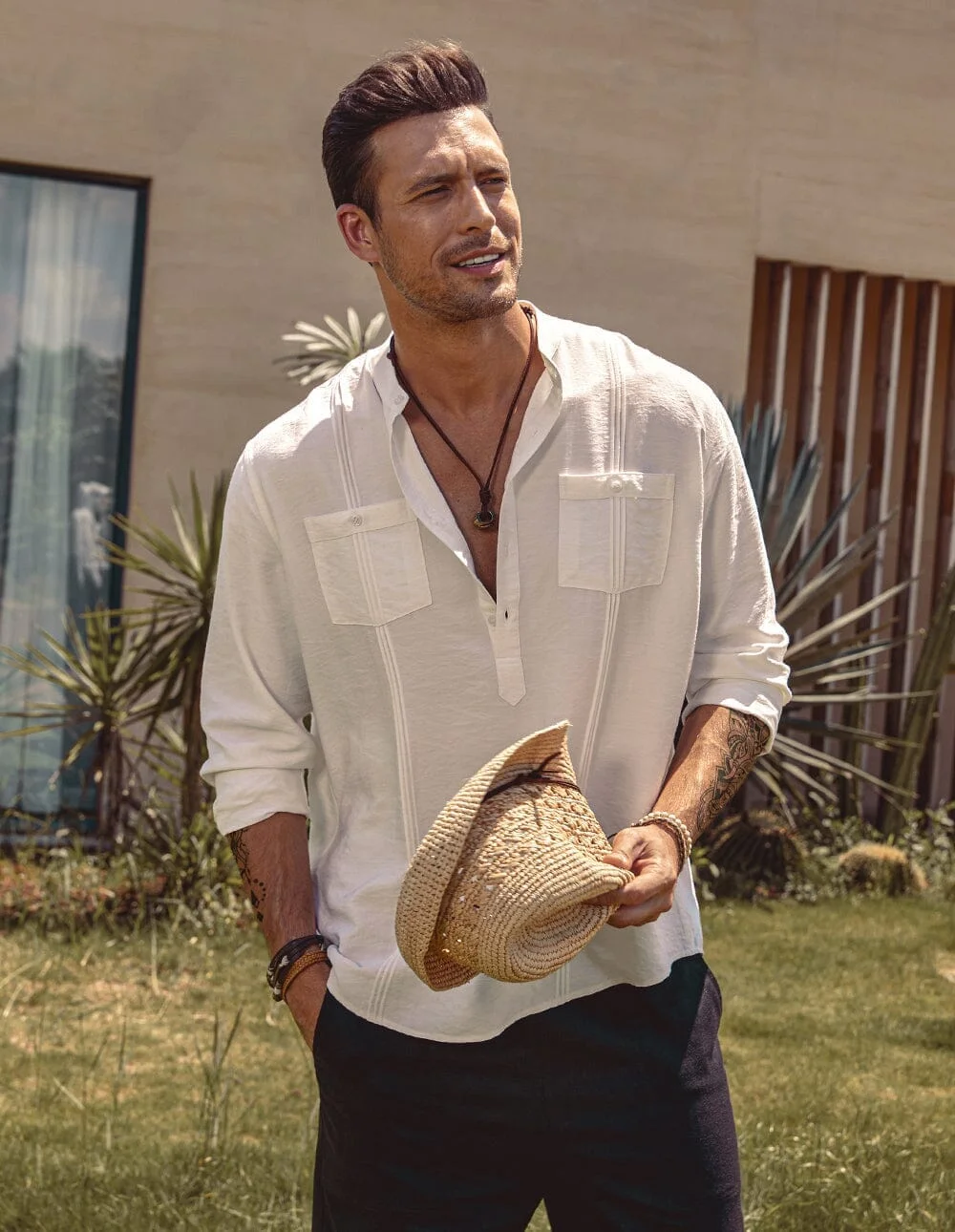 Henley Cotton Beach Shirts (US Only)