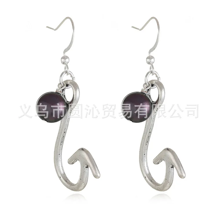 Personalized Retro Boat Anchor Shaped Alloy Earrings