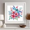 Dragonfly Flora Glass Bead Partial 11CT DIY Stamped Cross Stitch Kits for Beginners Adults Home Decor Cross Stitch Art and Crafts Kits 14.04x14.04in tapestrymarket