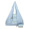 Polka Dot Nylon Storage Shoulder Bag with Key Ring Expandable Keychain Tote Bag Large Capacity Stylish Foldable Tote Handbag for Shopping Travel Commute