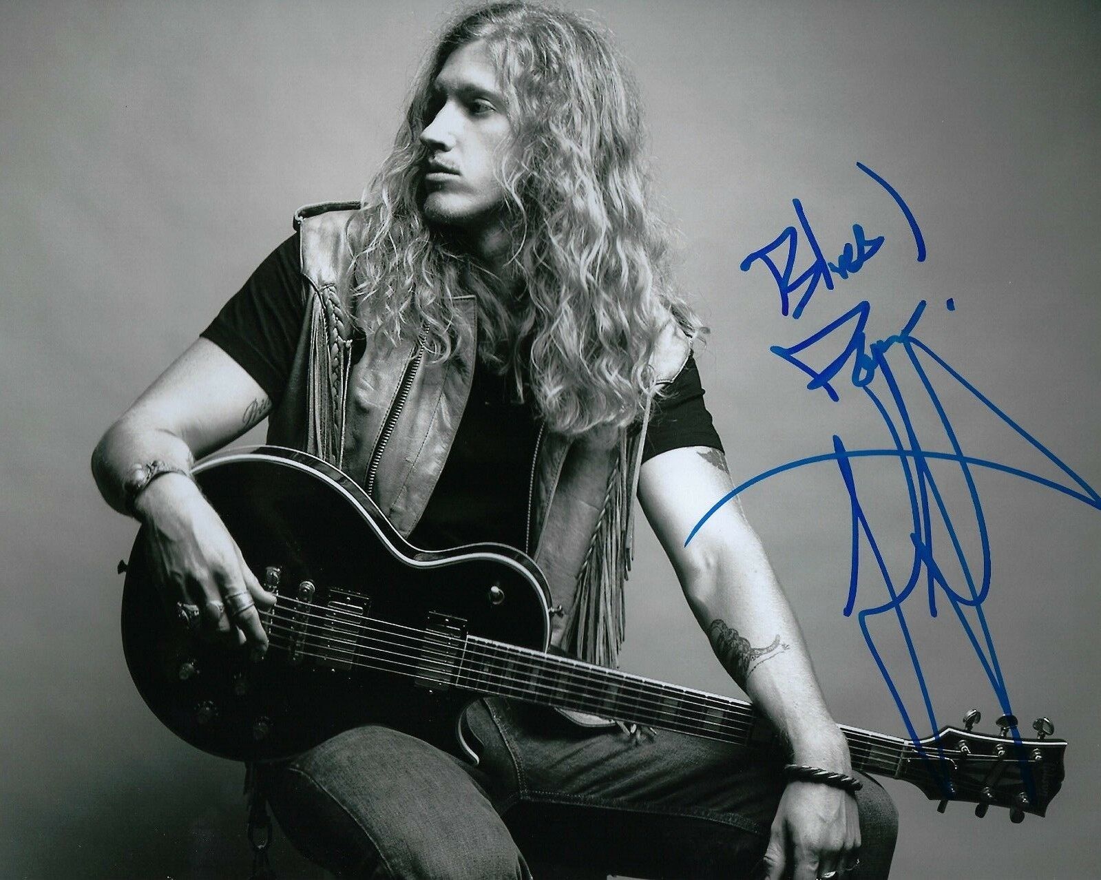 GFA Highwayman Guitarist * JARED JAMES NICHOLS * Signed 8x10 Photo Poster painting PROOF J6 COA