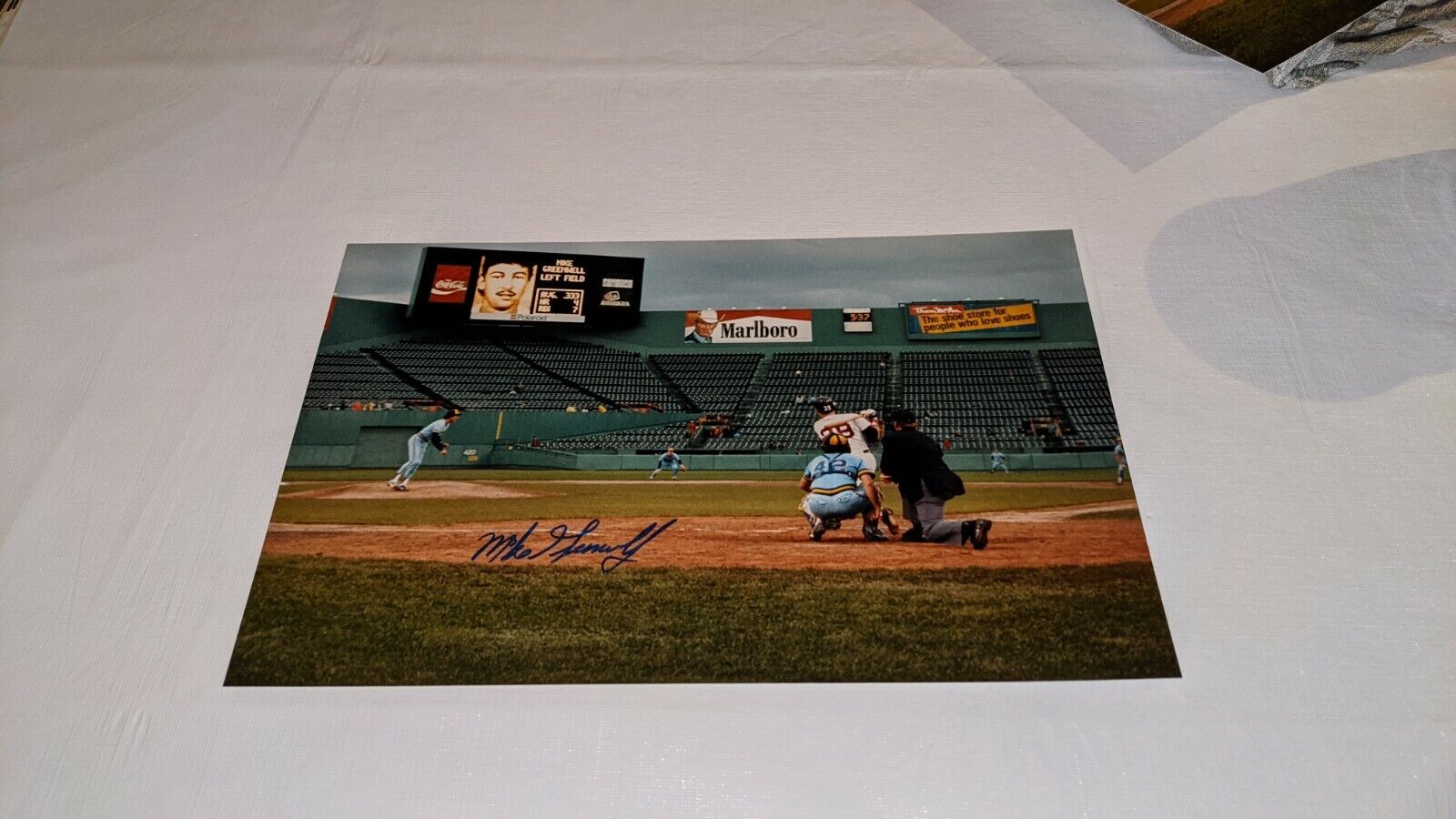 Mike Greenwell Boston Red Sox Signed 8x12 Personal Photo Poster painting W/Our COA READ A