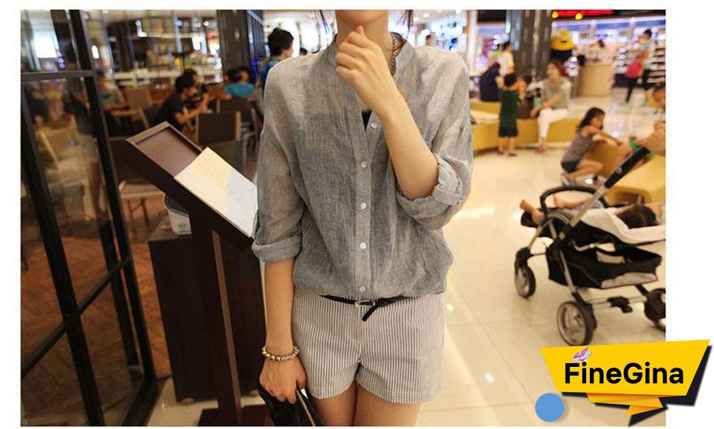 Casual Loose Womens Tops and Blouses Harajuku Plus Size Top White Blouse Shirt Sun Protection Cotton Linen V Neck Shirts Blusas