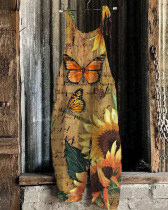 Women's Floral Animal Print Loose Casual Jumpsuit