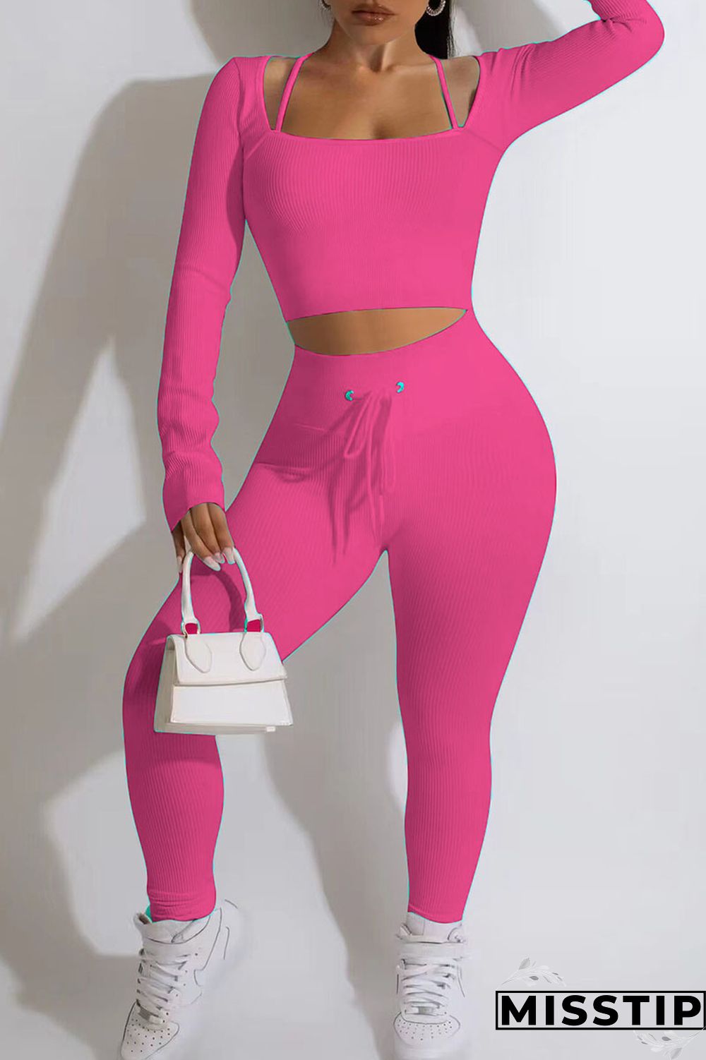 Green Casual Street Solid Patchwork Square Collar Long Sleeve Two Pieces